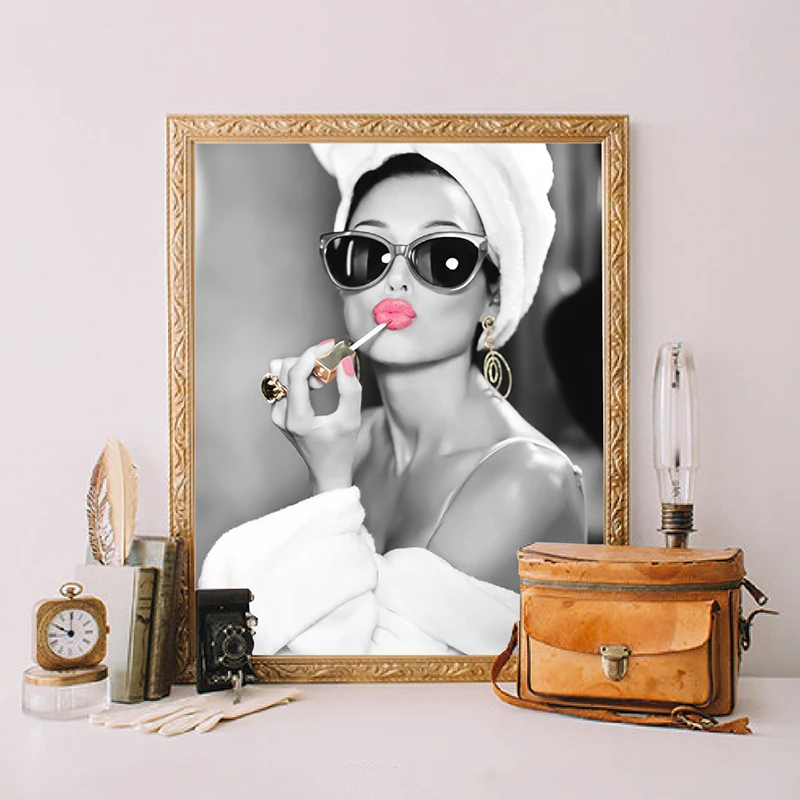 Постер с изображением британской киносъемки модный макияж Художественная