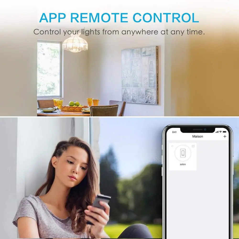 Meross Smart WiFi 3-Way Switch совместимый с Alexa Google Assistant и IFTTT простая настенная установка