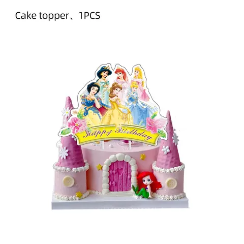 Disney Принцесса Белоснежка Золушка тема девочка на день рождения Декор баннер воздушный шар торт Топпер детский Душ Поставки детский подарок