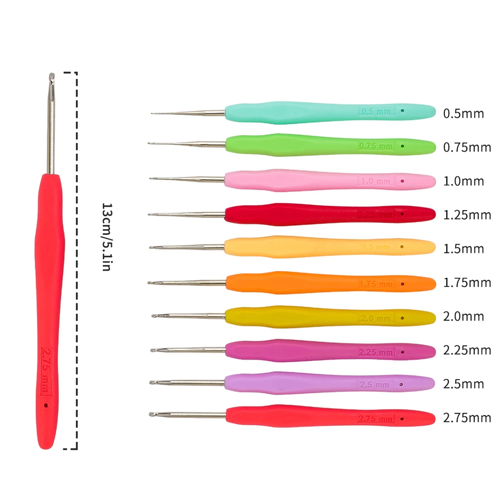 10 шт. набор кружевных крючков для вязания крючком небольшого размера мягкие