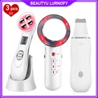 Ультразвуковой кавитационный EMS массажер для похудения + EMS мезотерапия радиочастотная красота лица + скруббер для кожи глубокая очистка лица