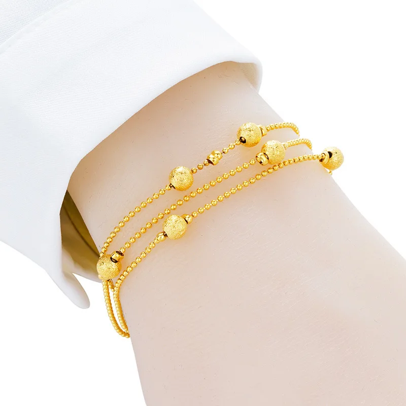 

Multi-layer Gold Plated Color Women Fashion Bracelet Arab Wedding Bracelets Bangles Gift