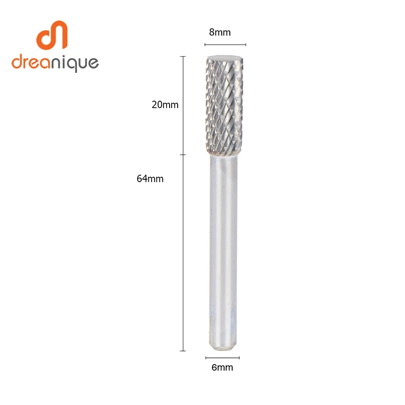 Цилиндр 2 шт./лот A082006 8*20 мм роторный напильник из карбида вольфрама шлифовальные