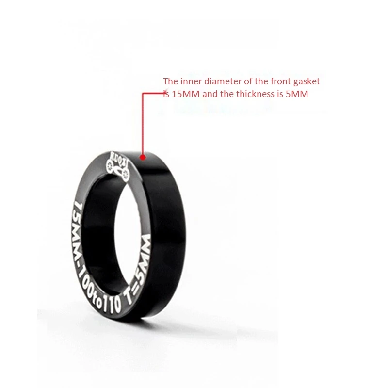 

MUQZI 2 Pair Bike Hub Conversion Washer Front Hub Adapter 5mm Gasket 100 to 110mm for Mountain Bike, Black & Red