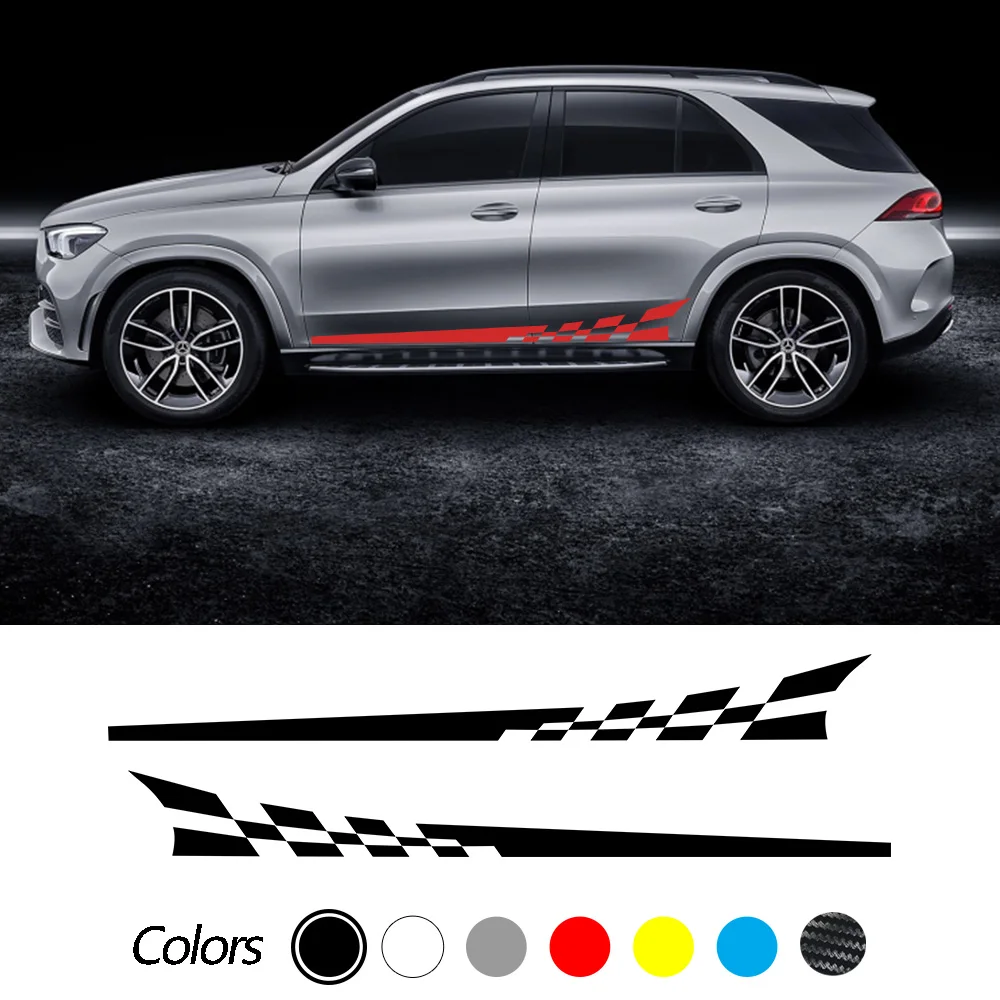 

Car Sticker Side Door Stripe Sport Decal For Mercedes Benz GLE GLK ML Class AMG W164 W166 GLE350 GLE400 GLK350 ML350 Accessories