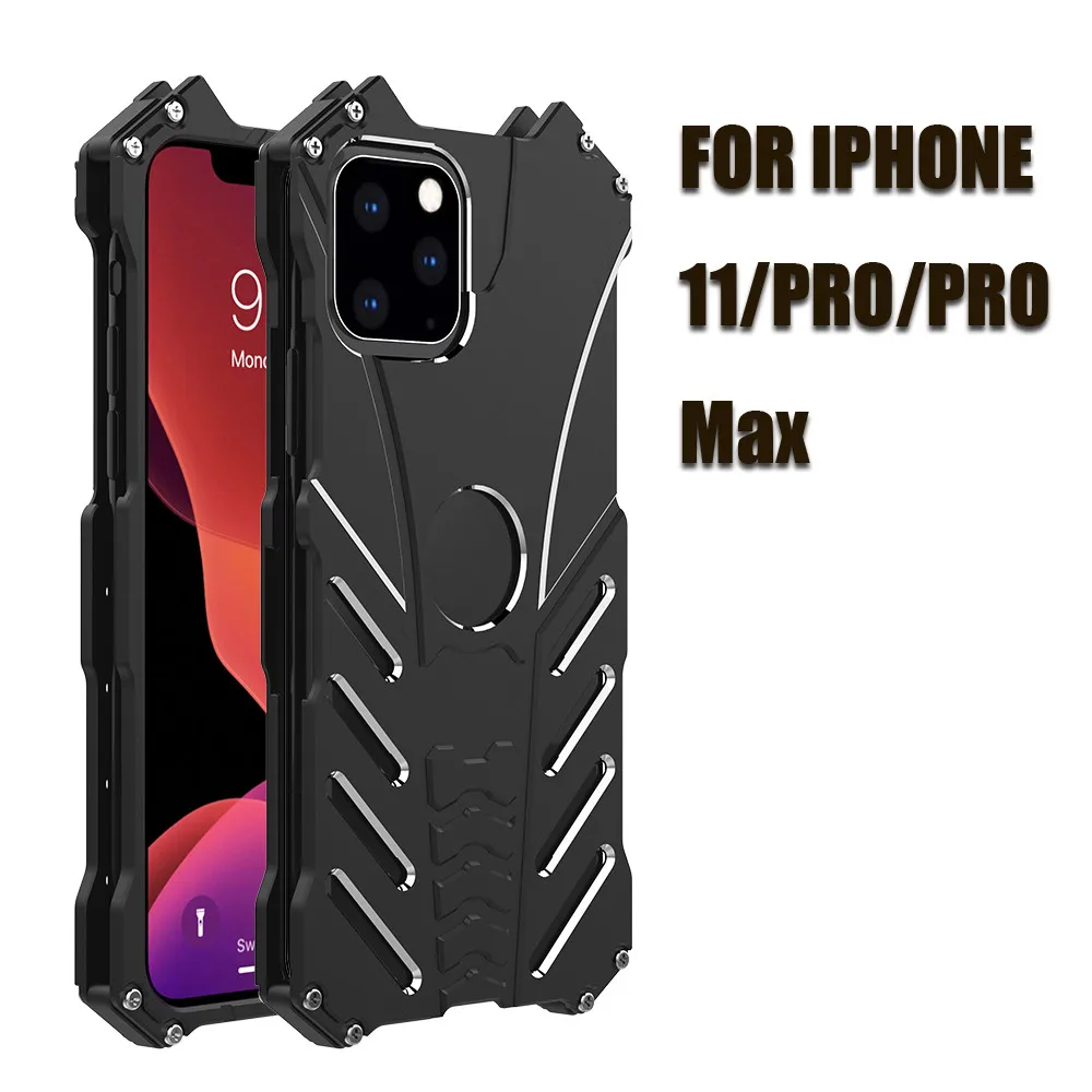 Case For Iphone 11/pro/pro Max Aerospace Aluminum Metal Armours Shell Phone Full Protective Cover | Мобильные телефоны и