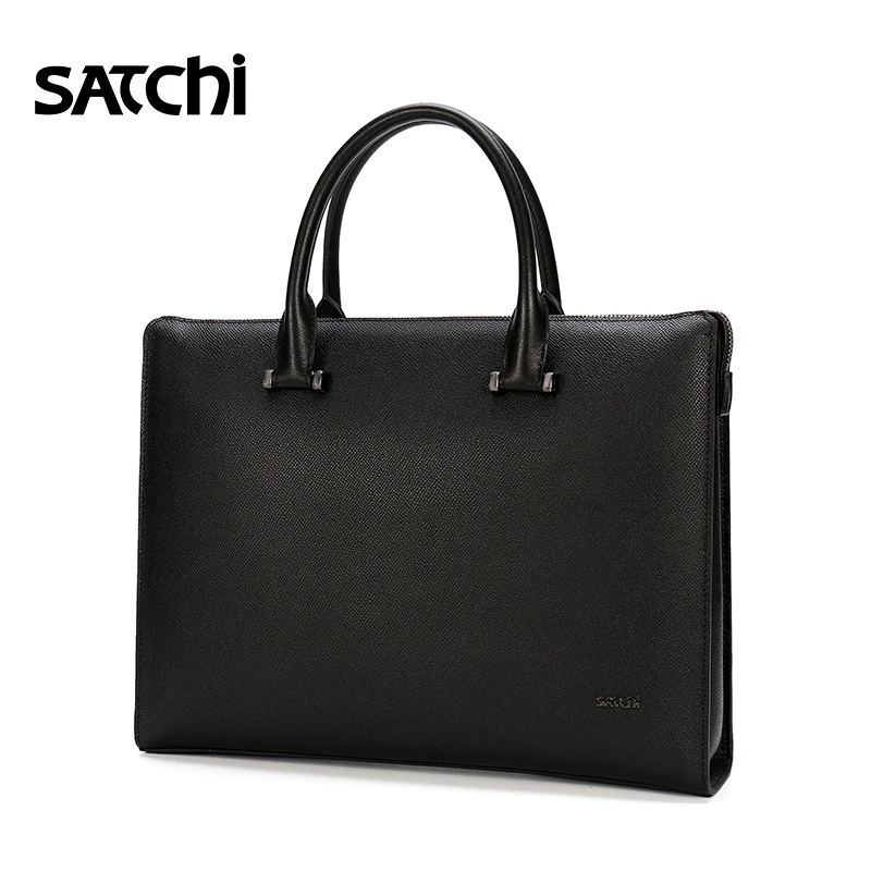 

Men's bag leather business atmosphere top leather handbag casual fashion large capacity multi compartment briefcase