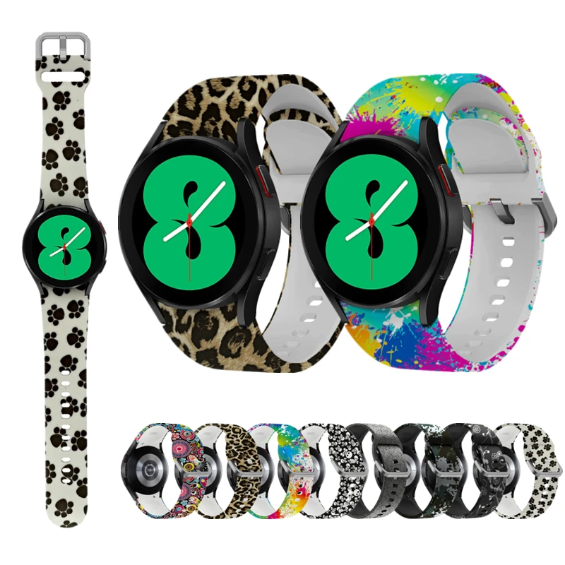 

Ремешок 20 мм для Samsung Galaxy Watch 4 Classic 46 мм 42 мм, силиконовый спортивный браслет для Galaxy Watch 4 40 мм 44 мм