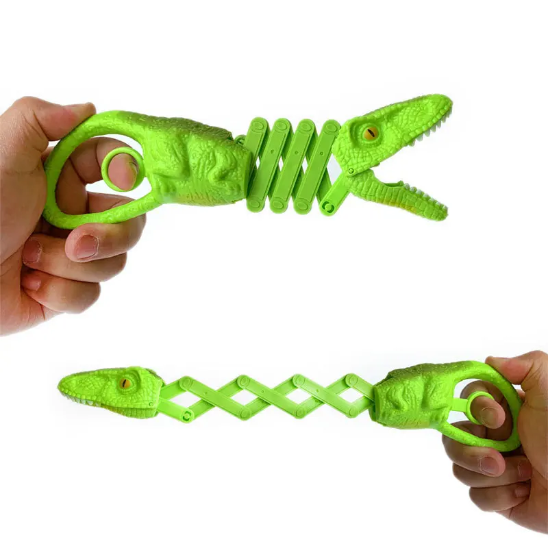

Novelty Dinosaur Spring Retractable Bite Manipulator Clip Tricky Toy Animal Character Game Fidget toys Kid's Gift