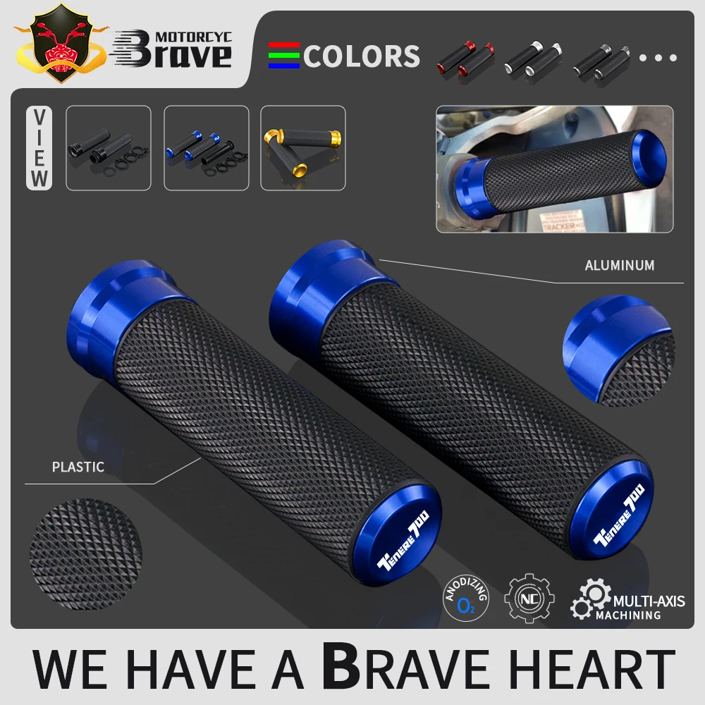 

with logo Motorcycle Performance handlebar grips handle grips For Yamaha Tenere700 2019 2020 2021 Tenere 700