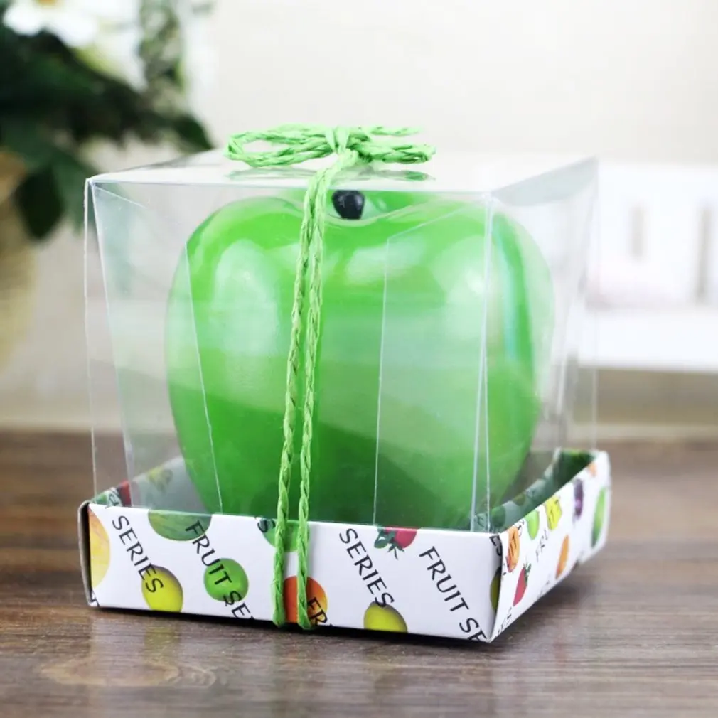 В форме зеленого яблока фруктовая ароматическая свеча украшение дома