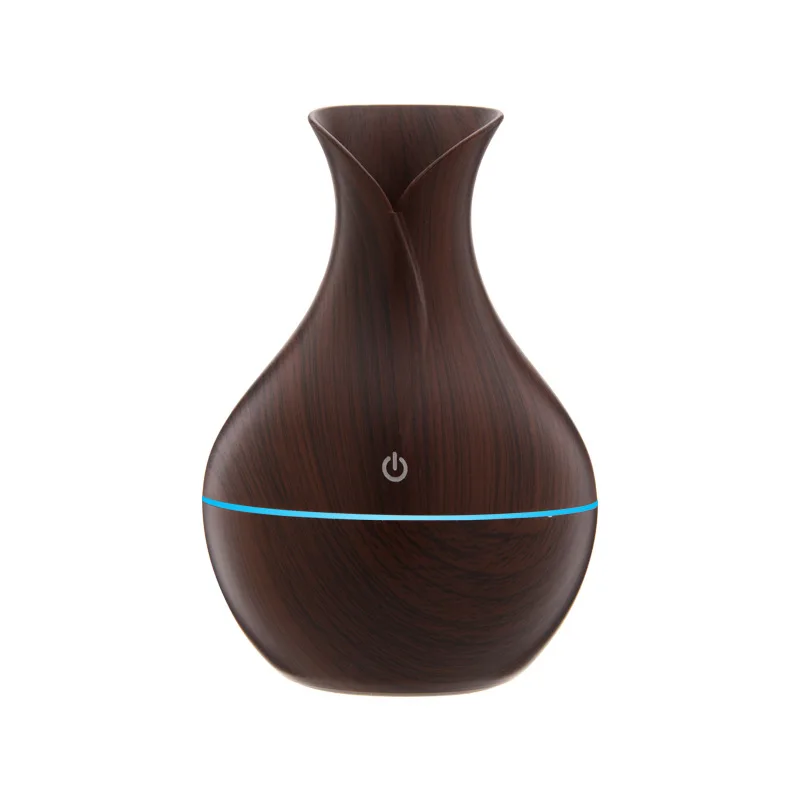 

Free shipping 5V Vase Usb Humidifier Seven Colors Noctilucent Aroma Diffuser Domestic Humidifier 300ml Wood Grain Humidifier