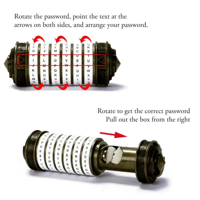 Игрушка Da Vinci Code игрушки Cryptex Sloten huwelijksgift Short Wachtwoord Valentijnsdag подарок для детей и