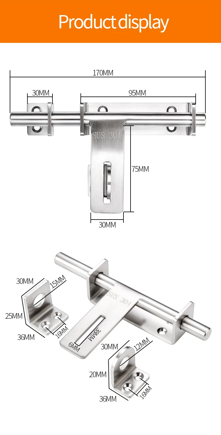 304 нержавеющая сталь Ming болт дверная Пряжка дверной деревянная дверь замок для