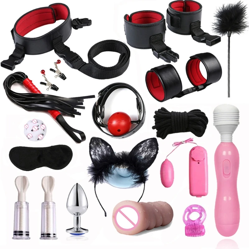 1 компл. Секс БДСМ ошейник наручники искусственная веревка бондаж Анальная