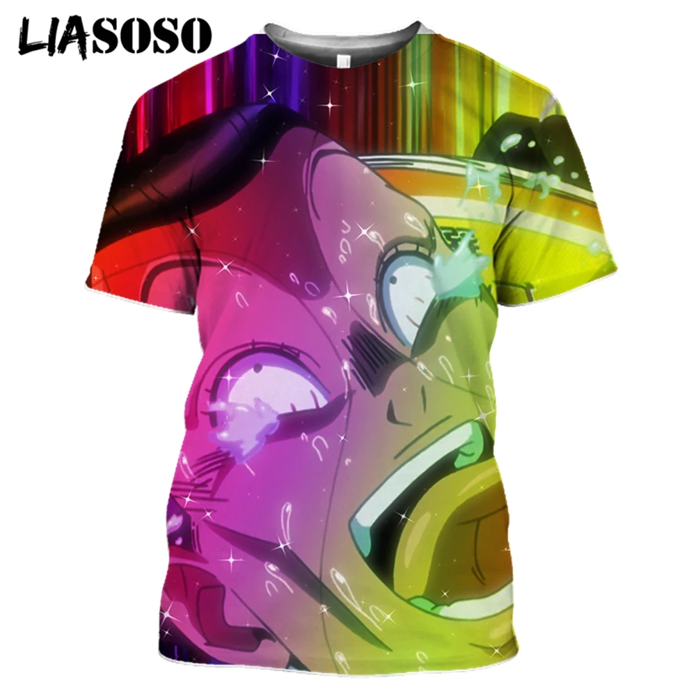

LIASOSO 3D Print Unisex Anime JoJo's Bizarre Adventure Tshirt Summer Funny T-shirt Pullover Hip Pop Harajuku Casual Street Tops