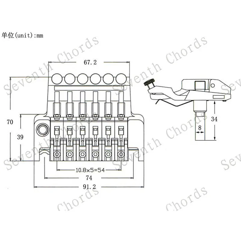 b007 tremolo brücke doppel verriegelung systyem gezogen elektrische gitarre saiten brücke gitarre zubehör teile free global shipping