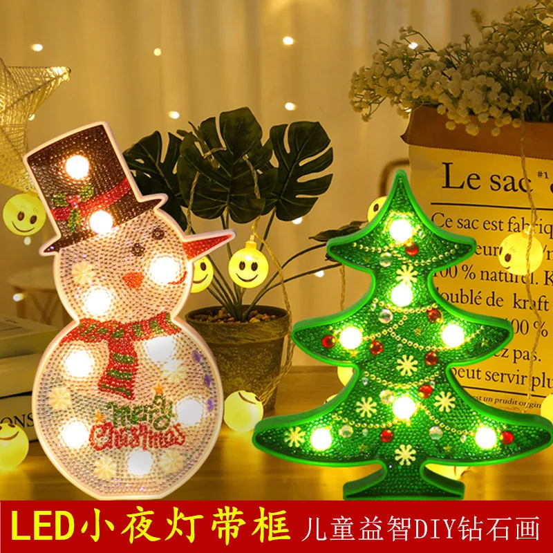 Круглый DIY Мандала пейзаж алмазная живопись светильник лампа с вышивкой полный