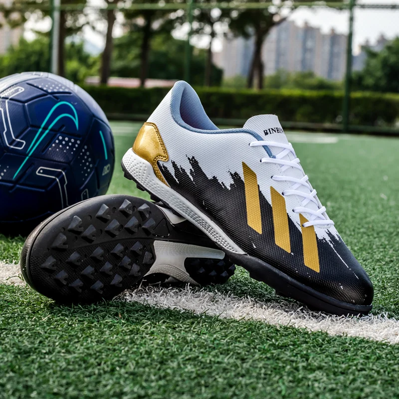 

Футбольная обувь для мальчиков на открытом воздухе, внутренняя тренировочная футбольная обувь, высокие щиколотки, Детские тренировочные с...