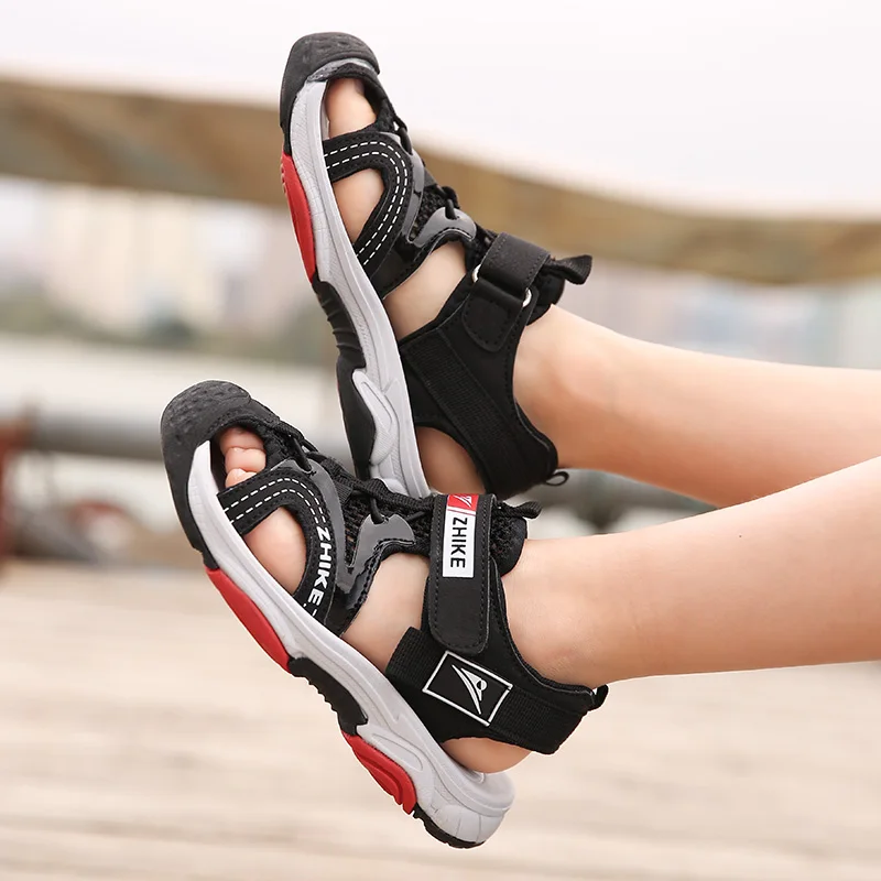 

2021 Sandals for Boys Round Toe 1676 Beach Sneakers Comfortable Teenager Fashion Hot Summer Footwear Child School Kids