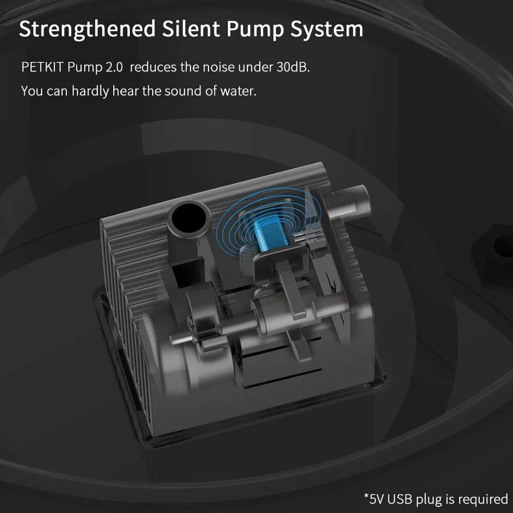 Автоматический фонтан для кошек из нержавеющей стали 1 35 л светодиодный