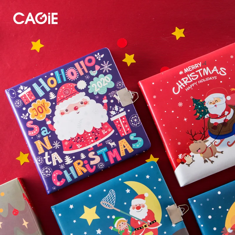 Милый Рождественский блокнот с замком набор ручек подарки 32 K дневник записная