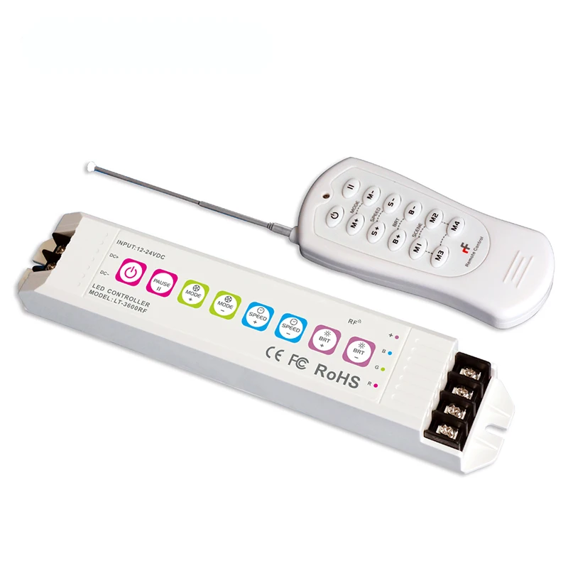 Новый многофункциональный светодиодный RGB контроллер полосы DC12 24V Вход 6A * 3CH