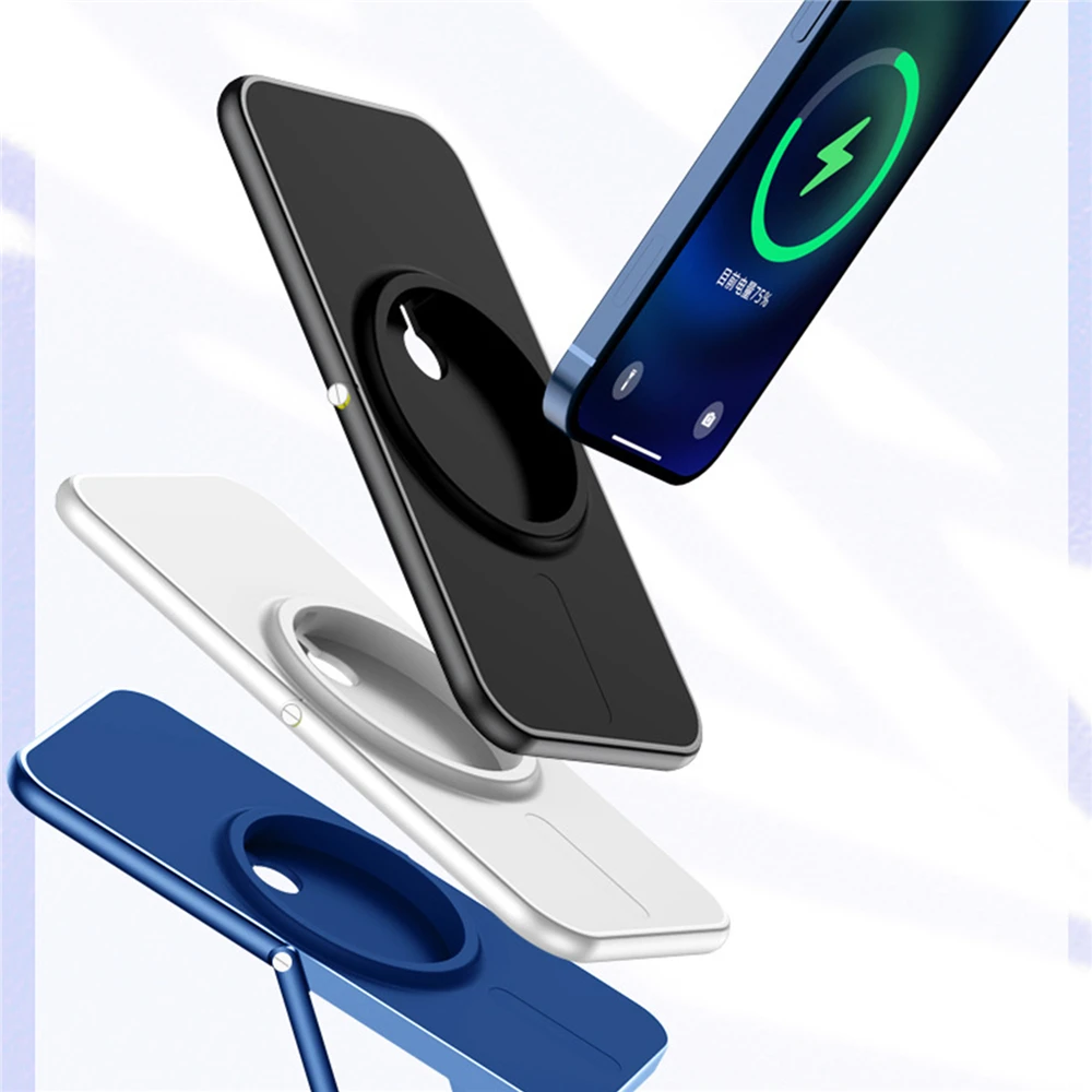 The Foldable Metal Wireless Charger Holder Fast Charging Mount Desktop Bracket for Phone Wireless Charging Accessories