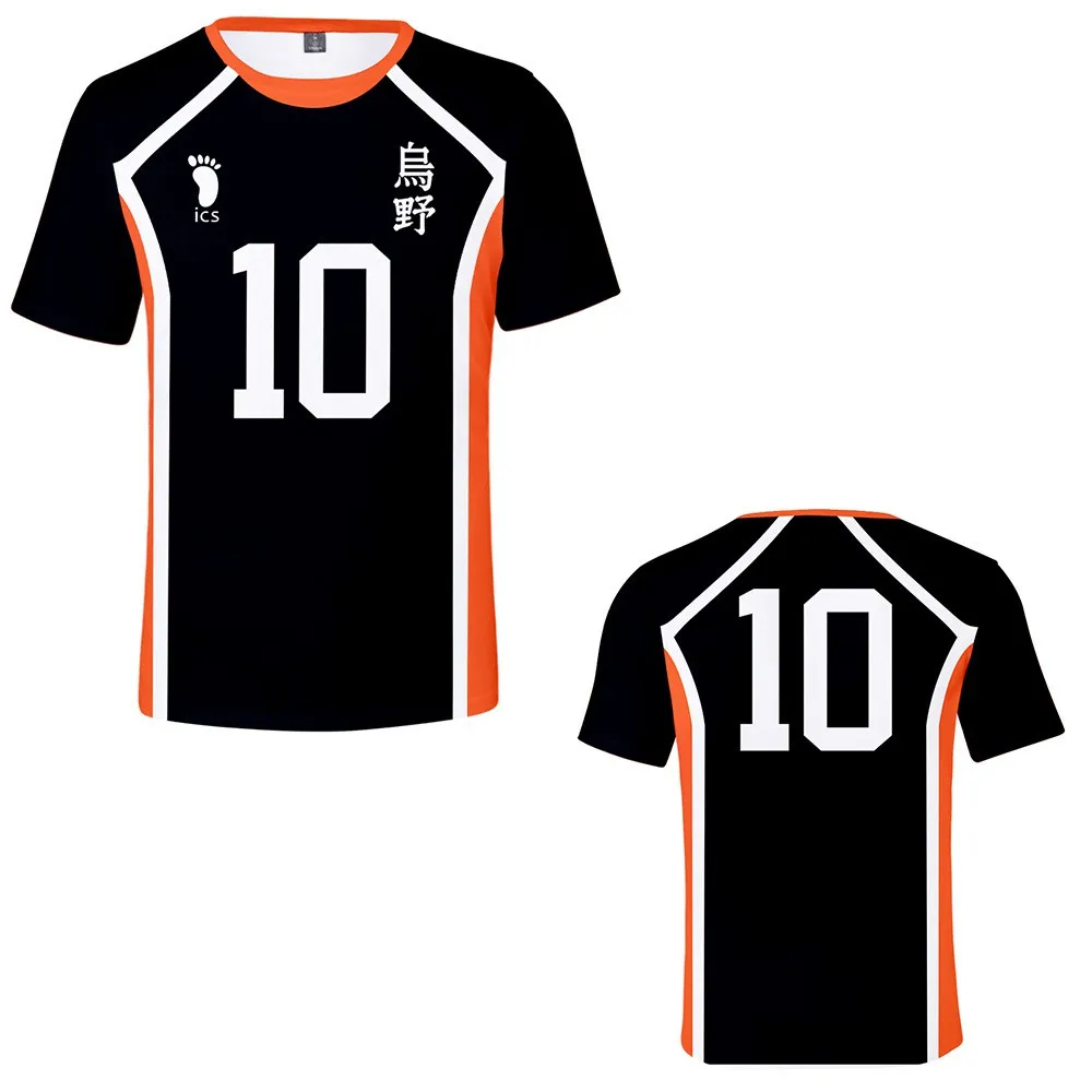 

COFUN Haikyuu T-shirt Hinata Karasuno Shyouyou Short Sleeve Unisex Casual Top mens t shirts