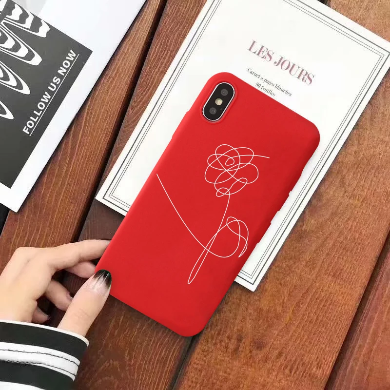 Love yourself цветочный чехол для телефона iPhone 7 11 Pro XS MAX XR X 6 6s 8 Plus абстрактный