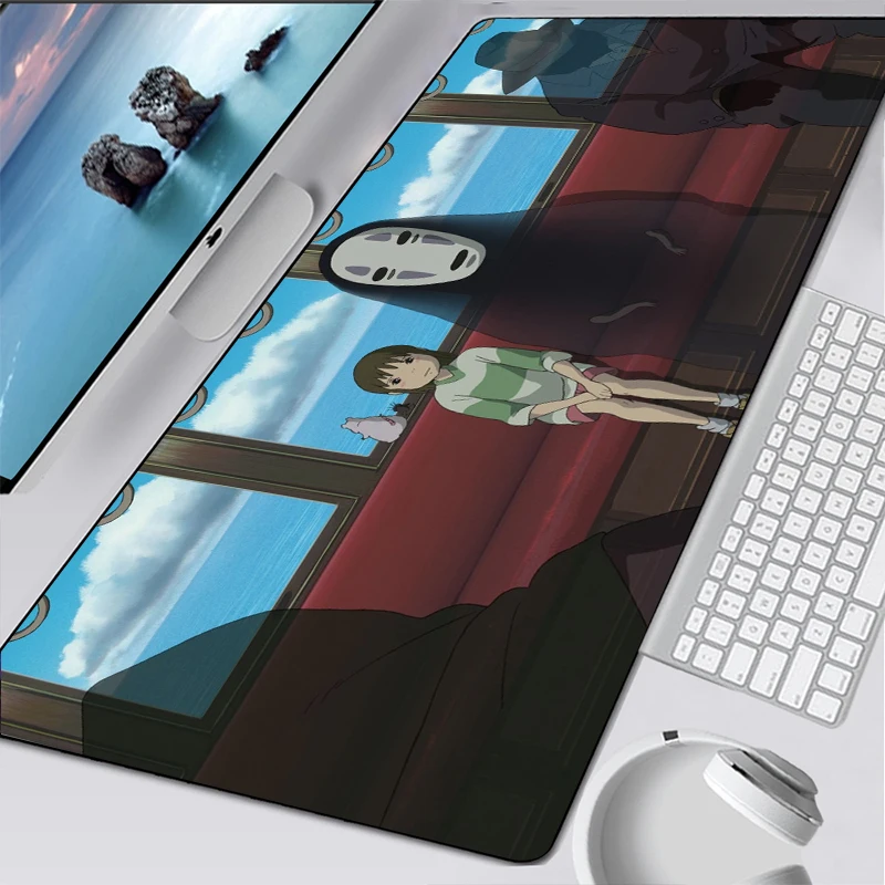 

Anime High Quality Spirited Away mouse pad gamer play mats carpet Mousepad Large Mouse Pad Keyboards manga Mat holiday gift