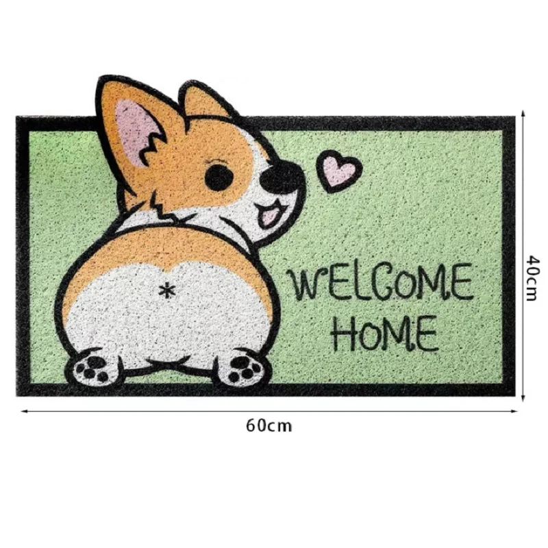 

Welcome Entrance Doormat PVC Dirt-resistant Absorbent Non Slip Carpet Cartoon Floor Mats For Home Creative Animals Nordic Rug