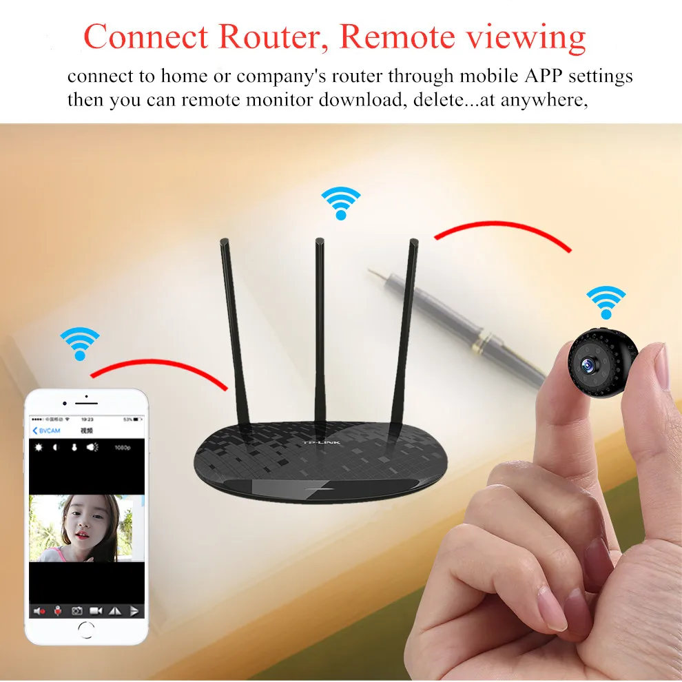 Мини камера HiLEME с датчиком движения Wi Fi 1080P|Компактные видеокамеры| |