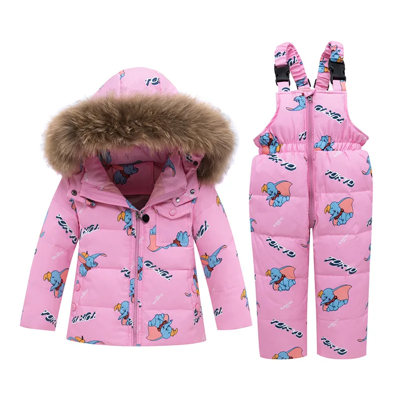 

Для новорожденных Комбинезоны пуховики и парки рукав «летучая мышь» Снежный костюм корейского стиля для мальчиков и девочек, костюм-двойка...