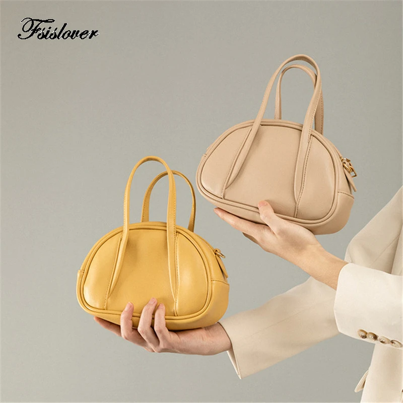 

Japanese Solid Color Tote Bag 2021 Fashion New High-quality Soft Leather Women's Designer Handbag Travel Shoulder Bag Armpit Bag