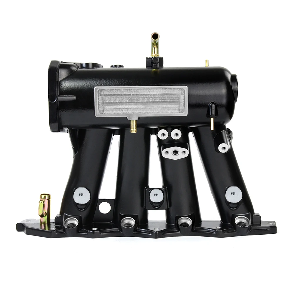 LZONE-Впускной коллектор для 99-00 Honda Civic 92-01 Acura Integra алюминиевый литой впускной коллектор обновленный болт на JR-IM42 - Цвет: Черный