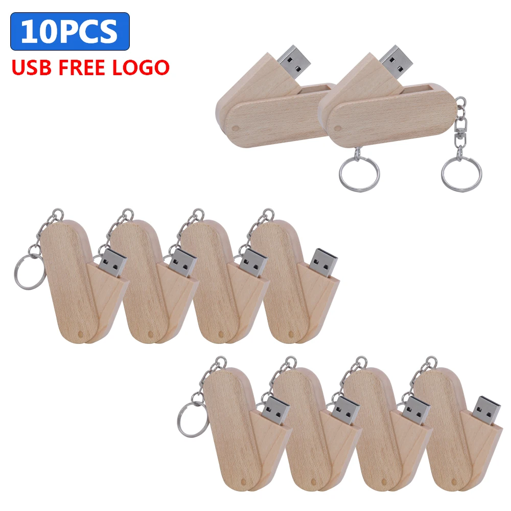 

10pcs/lot hight speed Usb Flash Drives 32GB 64GB wood Pen Drives 16GB USB 2.0 Memory Stick Flash memoria U Disk wooden Pendrive
