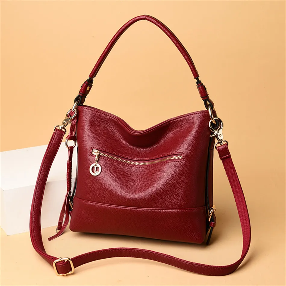Многофункциональные мягкие кожаные роскошные женские ручные сумки через плечо