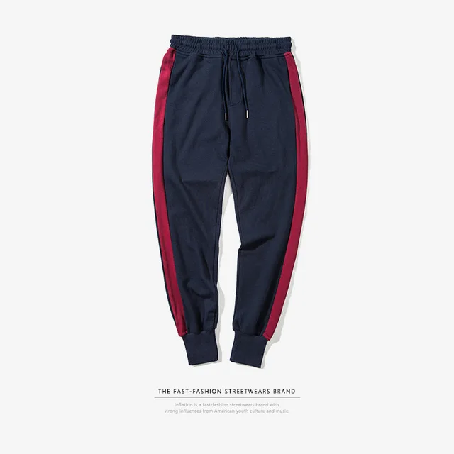 royal blue 302W17 Мужские повседневные спортивные штаны с эластичной резинкой на талии, брендовая уличная одежда, мужские спортивные штаны, модные мужские спортивные штаны 302W17 - Цвет: royal blue 302W17