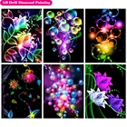 Набор для алмазной живописи сделай сам, набор для алмазной вышивки с пузырьками, на молнии, с цветными цветами