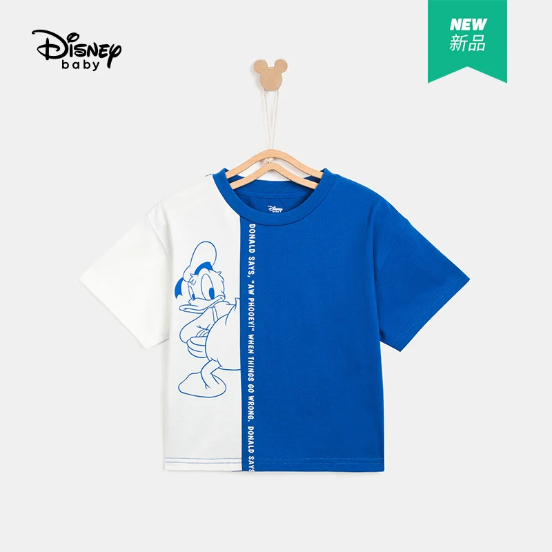 

Disney Children's Knitted Short-Sleeved T-shirt Cotton 2021 Summer Boys' Outer Wear Children's Jacket