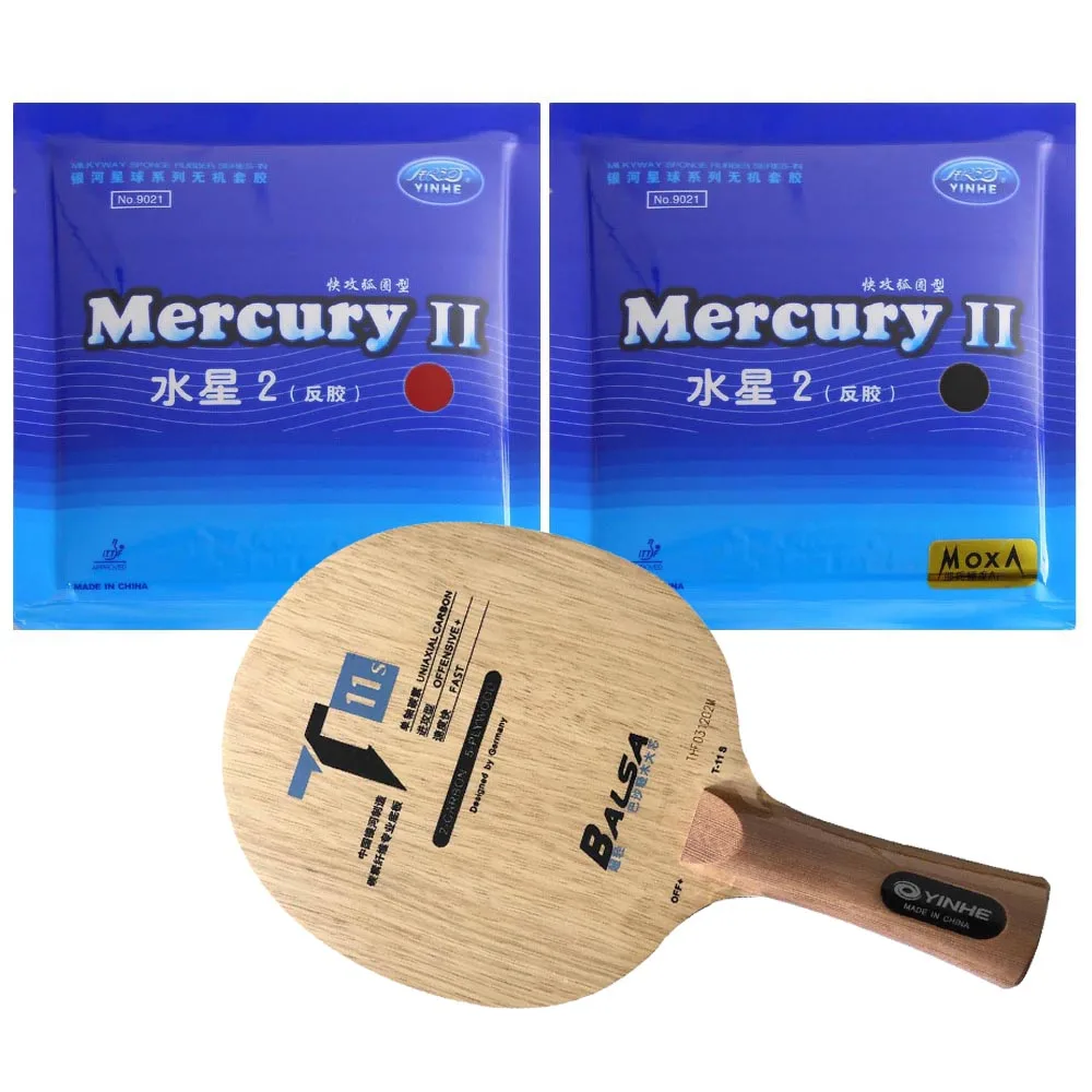 Galaxy YINHE T 11S лезвие для настольного тенниса с 2x Mercury II Резина губкой длинные Shakehand