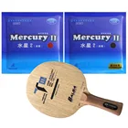 Лезвие для настольного тенниса Galaxy YINHE T-11S с 2x накладкой Mercury II с губкой Long Европейской хватки FL