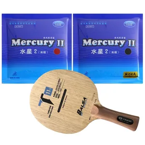 Лезвие для настольного тенниса Galaxy YINHE T-11S с 2x накладкой Mercury II с губкой Long Европейской хватки FL