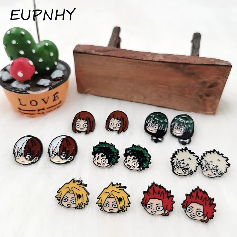 Серьги EUPNHY с героями мультфильмов 1 пара гипоаллергенные серьги Boku No Hero Academia