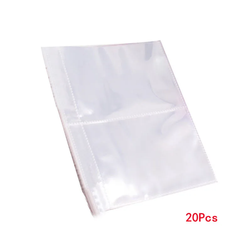 

20 Pcs 3/5Inch Photo Album Page PVC Album Inner for Mini Instax & Name Card Photo Holder Pockets Portable Name Card Photo Album
