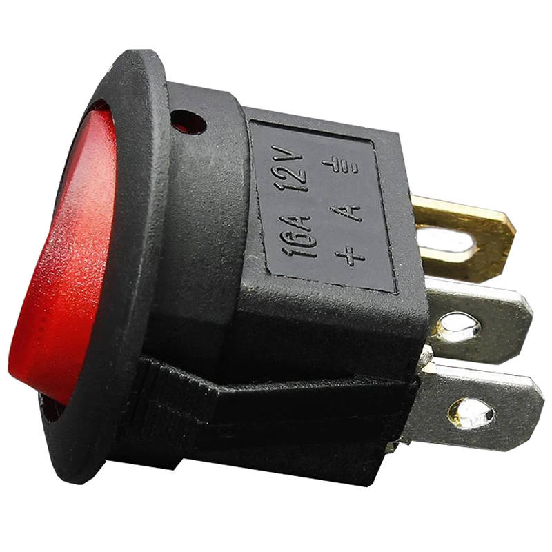 12 В 16 А светодиодный биполярный клавишный переключатель вкл/выкл SPST для