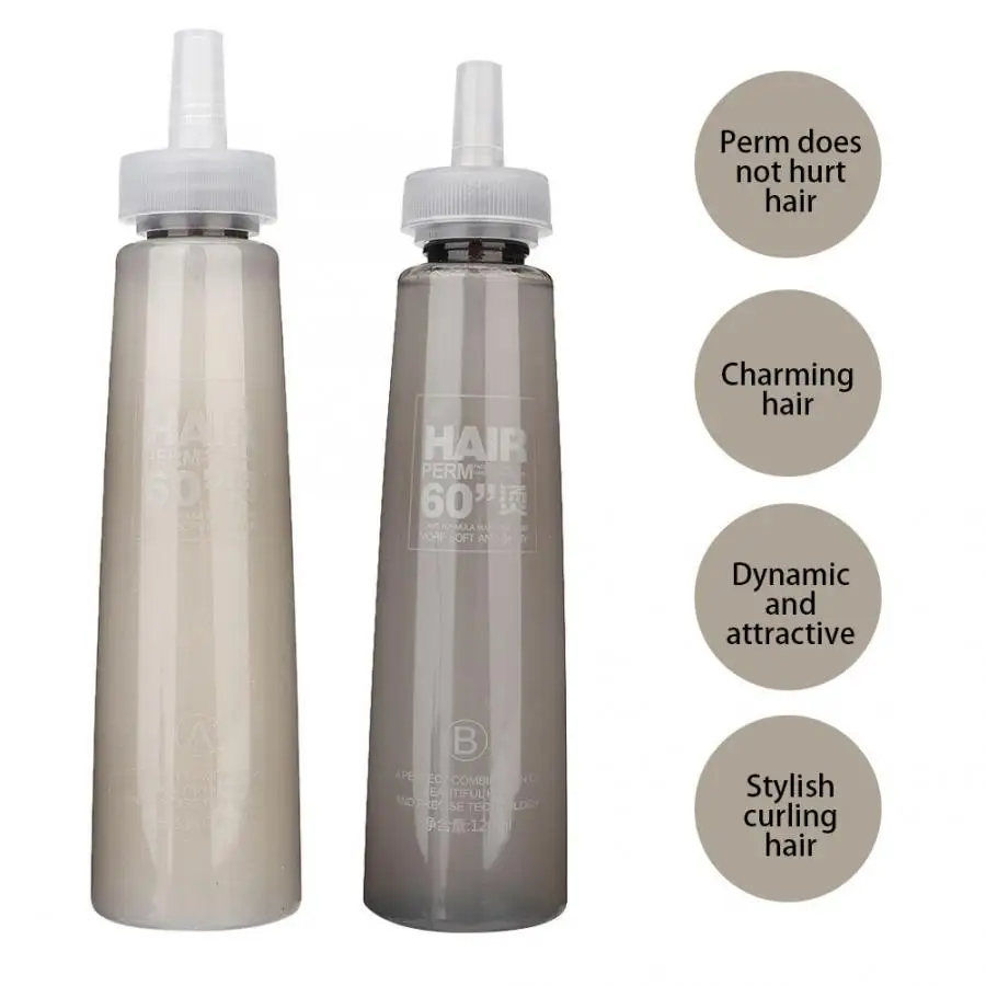 Professional Accessories Hairdresser 2pcs 120ml Long Lasting Perm Water Hair Liquid for Salon |