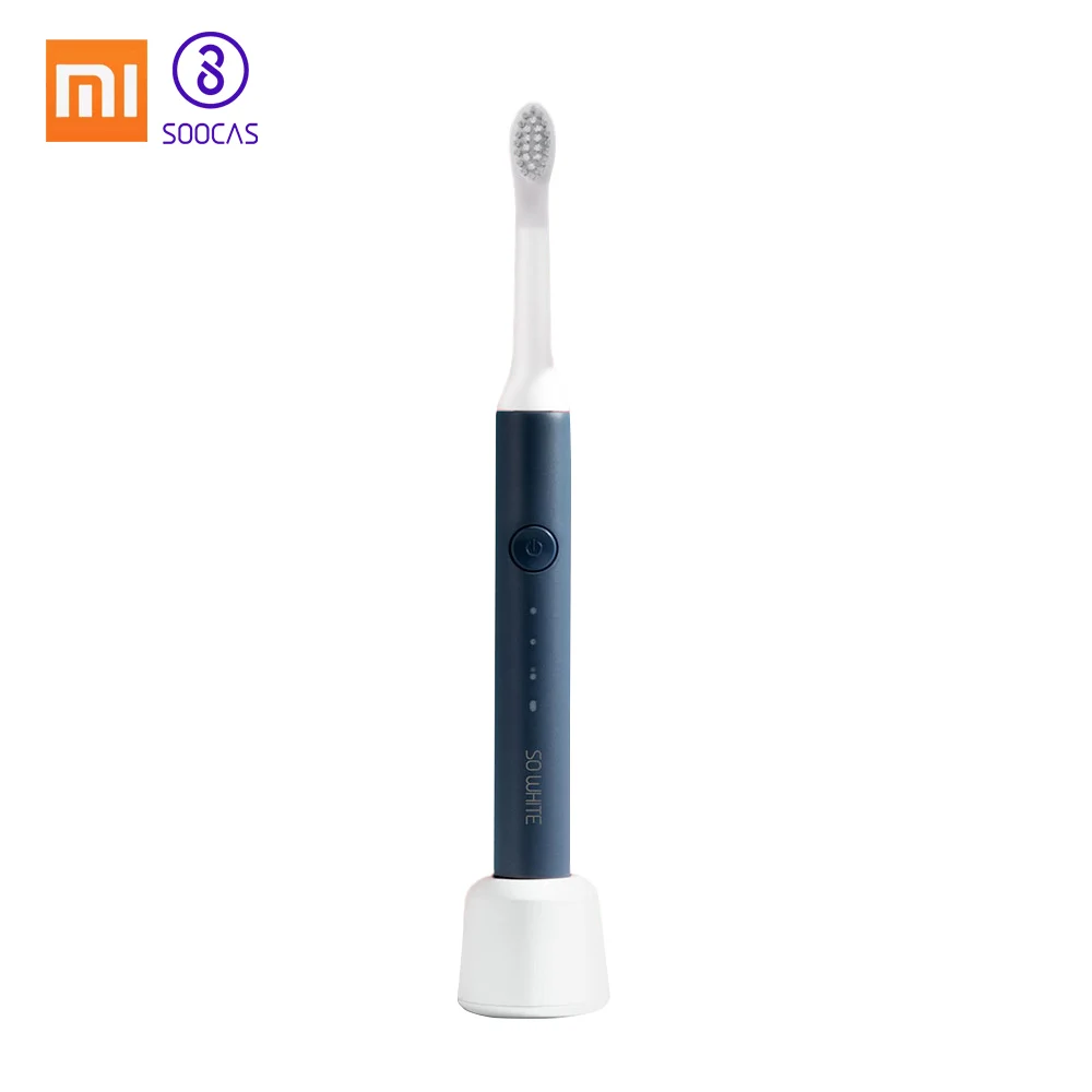 Blue EX3 Xiaomi SO WHITE(PINJING) EX3 перезаряжаемая электрическая звуковая зубная щетка USB перезаряжаемая зубные зубы Глубокая чистка кистей водонепроницаемый - Цвет: Blue EX3