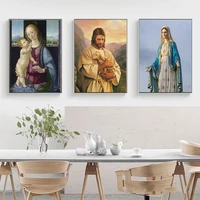 madonna mary modern sofa background wall decorative painting canvas poster for living room bedroom dining room wall decor